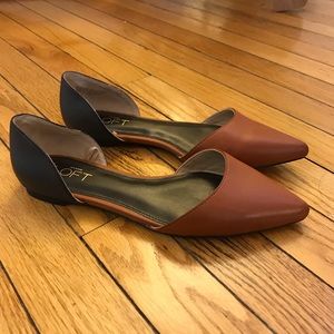 LOFT Two toned D’Orsay flats